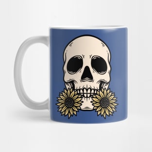 Beautiful sunflower skull tattoo Mug